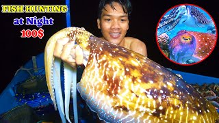 Phát Hiện Ổ Mực Nang Khổng Lồ Bắt Mỏi Tay | Scuba diving to catch giant squid