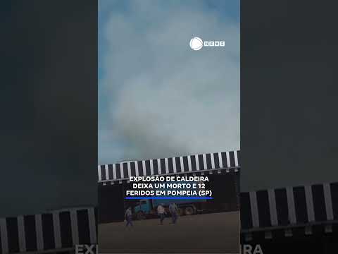 Explosão de caldeira deixa doze feridos em Pompeia (SP).📲 #RecordNews #Notícias #Shorts
