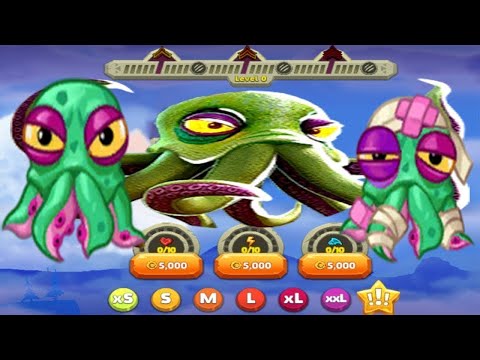 Hungry Dragon - New Boss - OCTONI - Octopus Boss Battle - All 25 Dragons Unlocked ( Android & IOS )