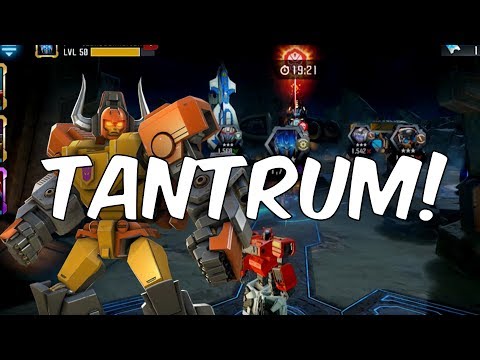 4 Star Tantrum Gameplay - Raid & Spotlight Mission Gameplay - Transformers: Forged To Fight