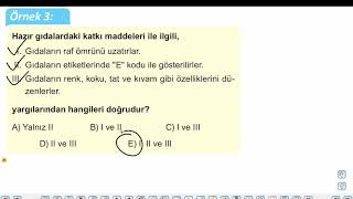 Eğitim Vadisi 10.Sınıf Kimya 23.Föy Gıdalar Konu Anlatım Videoları