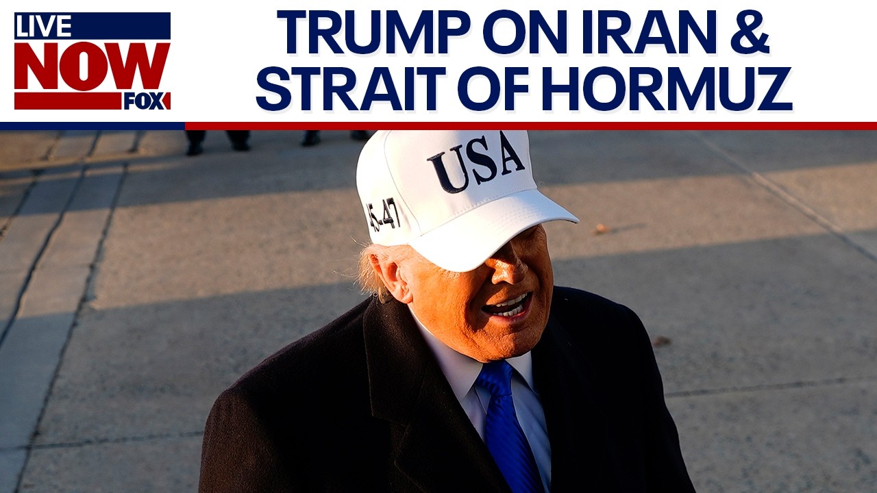 Trump talks Iran, Strait of Hormuz & more before leaving for Mar-a-Lago