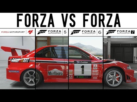 Forza 7 vs Forza 6 vs Forza 5 vs Forza 4 | Lancer Evo 6 DRIFT BATTLE!!