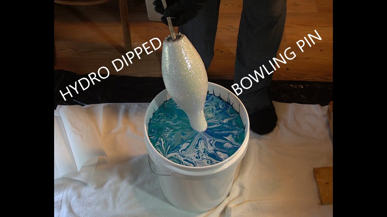 Amazing Results! I hydro dipped a bowling pin using Easy Marble paint. Fluid Art/Resin(105)