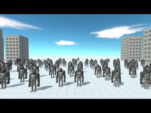 100 Knockout Artist Gorilla vs ALL TEAMS Animal Revolt Battle Simulator