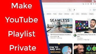 How to Make YouTube Playlist Private?