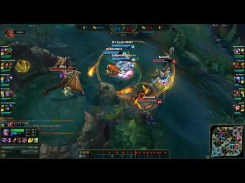 Jarvan Deletes enemy bot lane