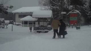 preview picture of video 'A WINTER SNOW STORM BLOWS AGAINST ISAAC GEORGE SULO PREVETTE & MOTHER ON THE WAY HOME'