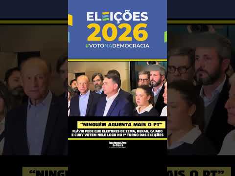 Flávio pede que eleitores de outros candidatos de direita votem nele logo no primeiro turno 