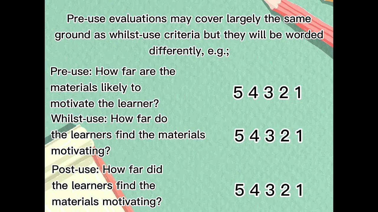 CHAPTER IV: Materials, Evaluation and Adaptation (The Nature of Evaluation)