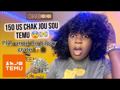 🆘150 Us pa jour sou TEMU ak selman yon patage😳🤑Plus anpil lot Bagay Gratis😨 Get money for free
