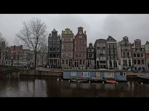 ⁴ᴷ⁶⁰ Walking Amsterdam: Brouwersgracht from Marnixstraat to Singel