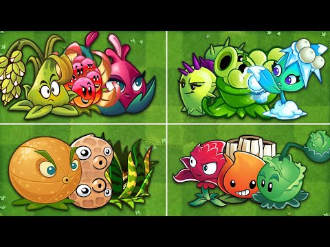 Random 4 Team Plants Pult Team vs Animal Team - Who Will Win? - PvZ 2 Team Plants vs Team Plants