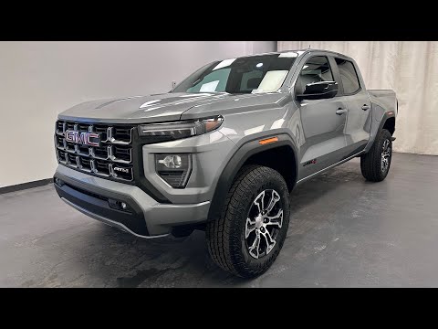 2025 GMC Canyon Crew Cab Short Box 4-Wheel Drive AT4 in Gray for sale at Davis GMC Buick Lethbridge in Lethbridge, AB