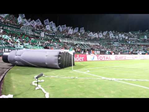 "OOHH LIBERTAD, OHHH NACIONAL - Atlético Nacional 1 vs Sao Pablo 0" Barra: Los del Sur &bull; Club: Atlético Nacional