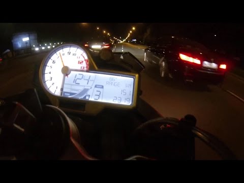 Thumbnail for BMW S1000R 0-200 acceleration, top speed & playing with E60 and F10 550d by BMW S1000R