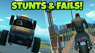 Gangstar New Orleans: Stunts & Fails (Funny Moments)