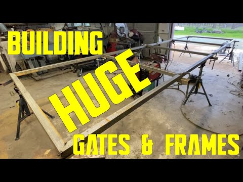 How to Square and Level HUGE Frames and Gates! Welding and Fabrication Tips and Tricks