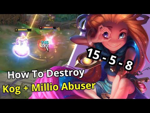 🚀 How to WRECK Kog'Maw & Milio Abusers with Zoe: 15-5-8! 😱