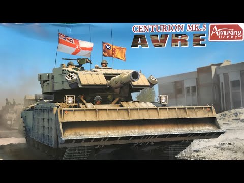 Amusing Hobby 1/35 Centurion Mk.5 AVRE In Box Review and Parts Tour