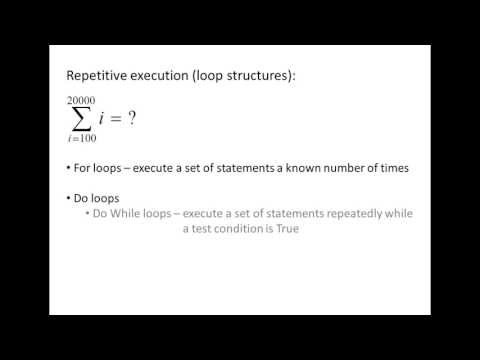 Excel VBA Topic 7.1 - Introduction to Repetitive Execution (Loops)