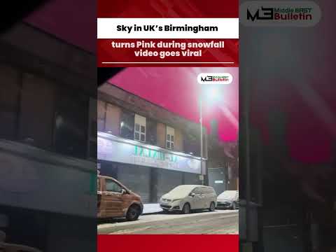 Birmingham Sky Glows Pink During Snowfall, Rare UK Weather Scene Goes Viral
