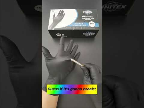 Tired of Gloves That Rip? Try These 6 Mil BLACK Nitrile Gloves! #nitrilegloves #finitex