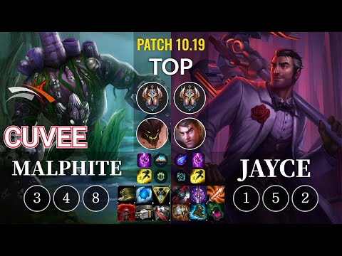 HLE CuVee Malphite vs Jayce Top - KR Patch 10.19