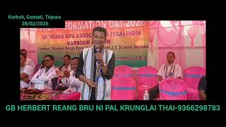 Download lagu Korbok uo Bru Juaing Mthoh rao ni naisuhmo bai samung tangmo Saye khna laimo//By GB Herbert Reang mp3