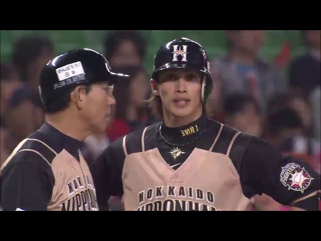 【CS Final】2回表 ファイターズ陽  ビデオ判定の結果は3ランホームラン!! 2014/10/17 H-F