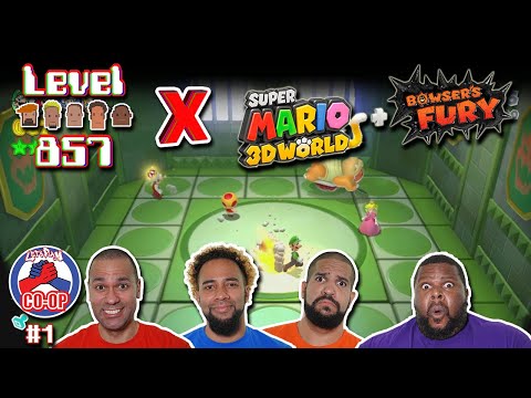 Super Mario 3D World | 4 Players Co-op | Walkthrough Part 1