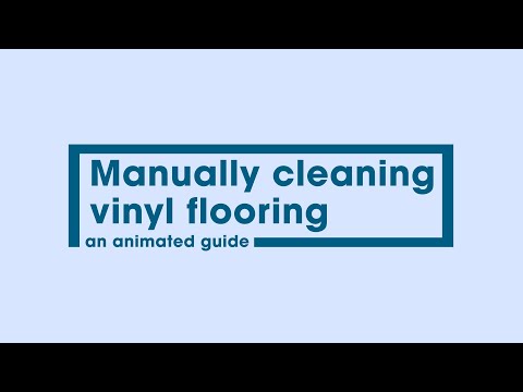 Manually cleaning vinyl floors