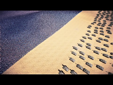 1 Million Lazer Knights Vs 2,000 Sherman Tank | Ultimate Epic Battle Simulator 2 | UEBS2