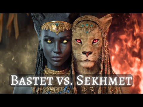 Ancient Egyptian Goddess Mythology - Bastet the Cat Goddess vs Sekhmet the Lioness