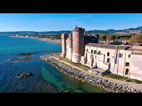 Santa Severa Castle from Above – Stunning Drone Flight on the Italian Coast 4K 🇮🇹