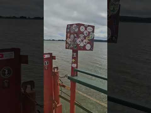 Atravessando de Balsa o Rio Paranapanema Região de Itatinga #shorts