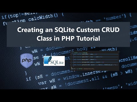 Creating an SQLite Custom CRUD Class in PHP DEMO