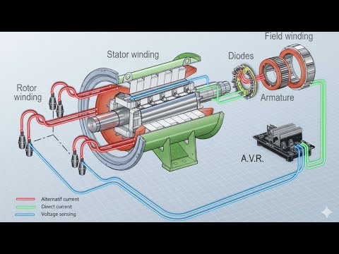 AVR and Generator Excitation Systems Explained Simply #avr #excitation 