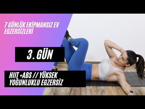 7 Günlük Ekipmansız Seri | 3. Gün | Core ve Karın — Kardiyo