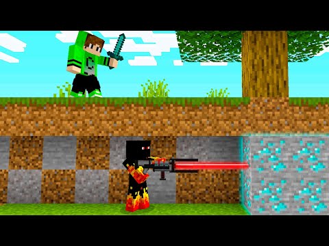 MINERADOR LASER vs CAÇADOR no MINECRAFT
