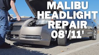 I ripped my Bumper Off! 2011 Chevy Malibu Headlight Change