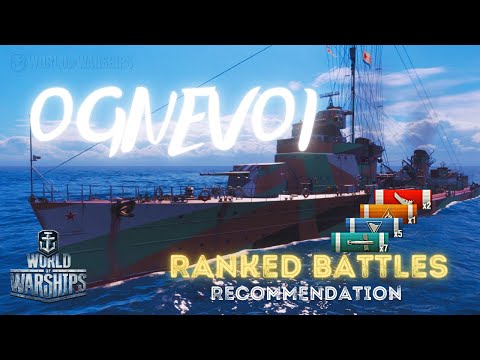 World Of Warships Russian Destroyer OGNEVOI WoWs (Recommanded for Ranked Battles) #gaming