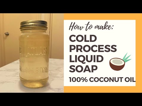 Cold Process Liquid Soap Making (100% Coconut Oil Soap) 冷制液體皂