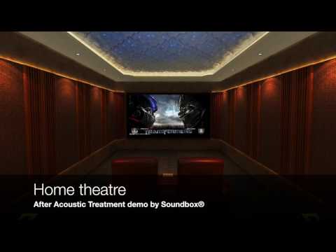 Home Theatre acoustic treatment demo by Soundbox