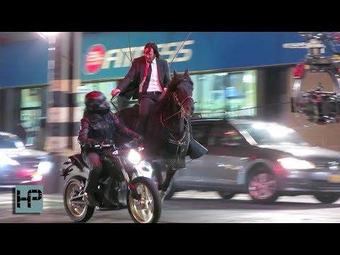 Keanu Reeves Doing His Own Badass Stunt Work for 'John Wick 3" in NYC