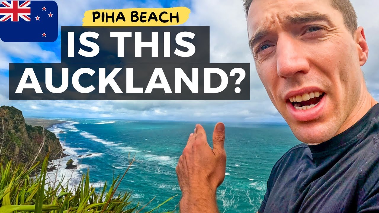 A duo embarks on a captivating visit to Piha Beach.