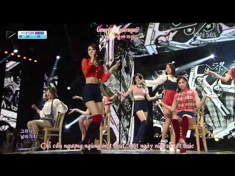 [Vietsub + Kara] 131013 Nine Muses - Intro & Gun @ Inkigayo Comeback Stage