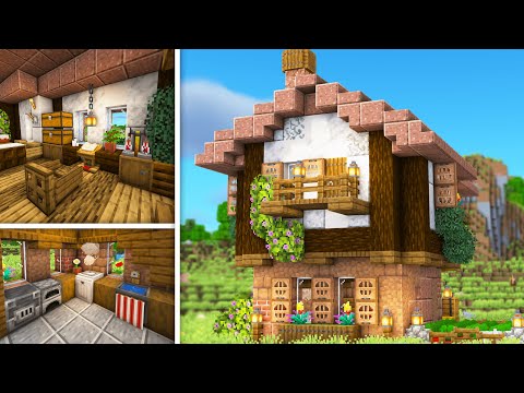 Minecraft: How to Build a Cozy Turkish-Style Wooden House | Tutorial🏠