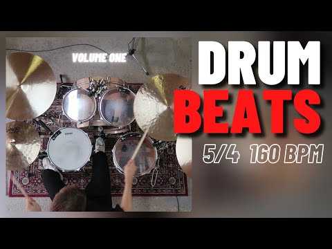 5/4 Drums Only Backing Tracks (160 bpm)