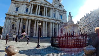 St. Paul's Cathedral to Temple church Chrchyard Fleet Street and Temple Bar Gate